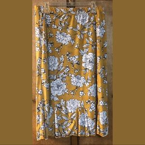 Floral Mustard Skirt